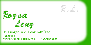 rozsa lenz business card